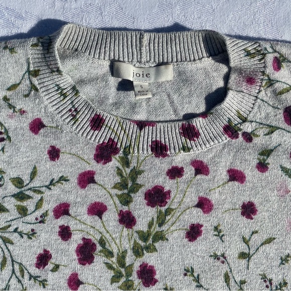 Joie Cotton/Cashmere Floral Sweater - Picture 7 of 10
